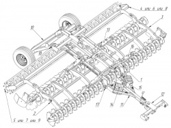 Общее устройство бороны дисковой прицепной ERIDAN 6000