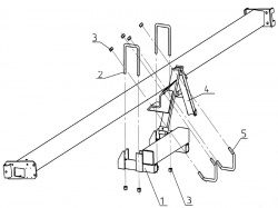 Установка приспособления КРН 46.640 для смещения замка навески (По отдельным заказам потребителя)